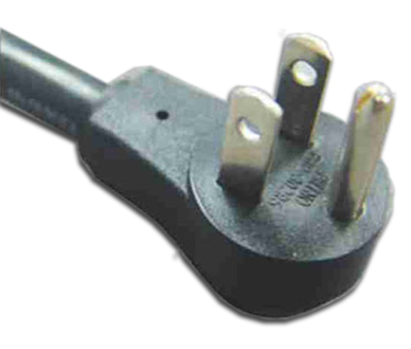 USA NEMA 5-15P 3-Pin Wire Grounding, Angle Type AC Plug, 15A