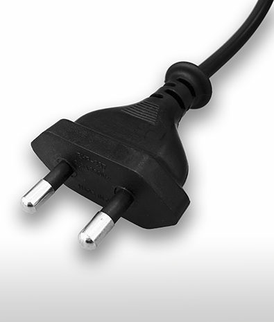 India 2-Pin Non-Grounded, Straight AC Plug, 2.5A 250V_Products  AC power  cord, plugs, sockets and wire harness manufacturer Phino Electric