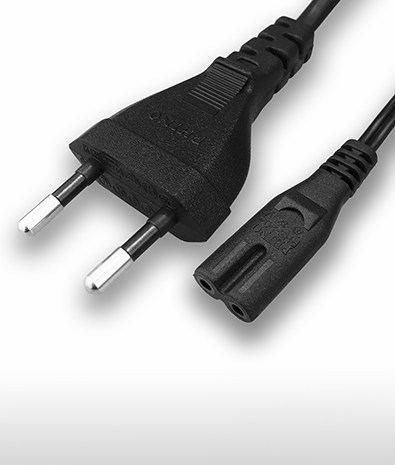 Norway 2-Pin Plug To C7 AC Power Cord Set 2.5A 250V