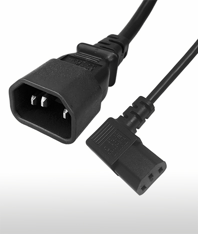Australia 3-Pin Plug to C13 Left Angle Type AC Power Cord Set 10A 250V0Va