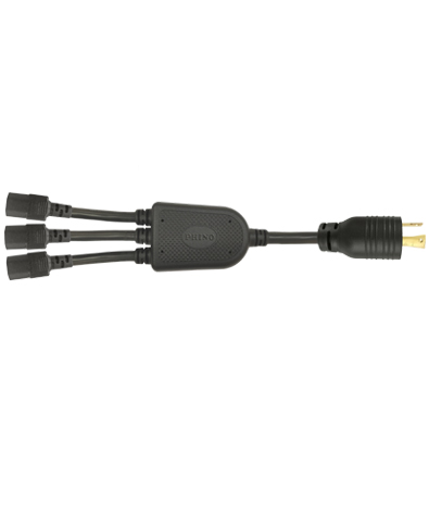 USA 3-Pin Wire Grounding NEMA L5-30P Locking AC Plug TO C13 AC Power Cord Set (Splitter) 18~25A 125V