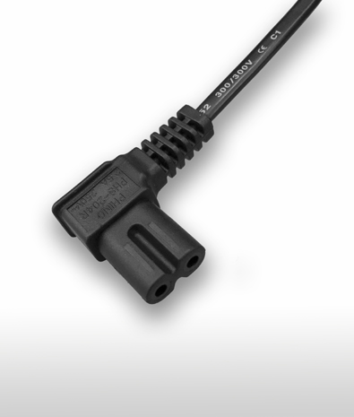 德國 IEC 60320 C7 AC電源線連接器,2芯彎式 2.5A 250V