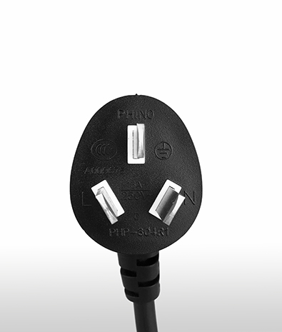 中國 彎式 AC插頭3PIN 接地, 16A250V