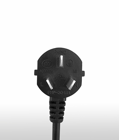 中國 彎式 AC插頭3PIN 接地, 10A250V