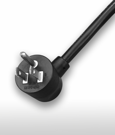 美國 NEMA 5-15P 彎式 AC插頭3PIN 接地, 15A 125V