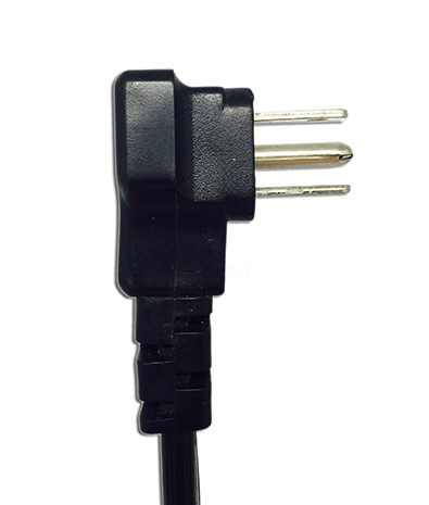 美國 NEMA 5-15P 彎式 AC插頭3PIN 接地, 15A 125V