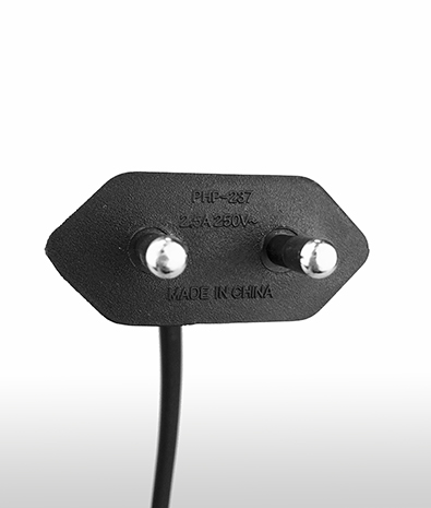 印度 直式 AC插頭 2PIN 不接地, 2.5A 250V