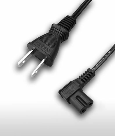 日本ACコードセット 2ピン-C7 L型 7A 125V