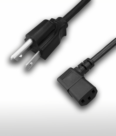 日本ACコードセット 3ピン-C13 右 L 形 7A 125V