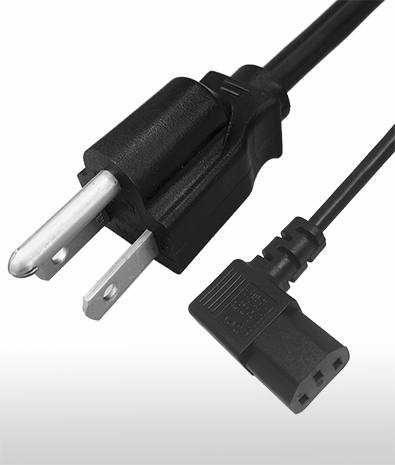 日本ACコードセット 3ピン-C13 左 L 形 7A 125V
