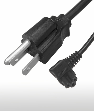 日本ACコードセット 3ピン-C5 右 L 形 7A 125V