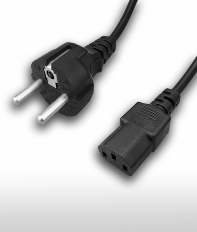 德國 2PIN接地直頭 TO C13 AC電源線組Cord set  10A 250V