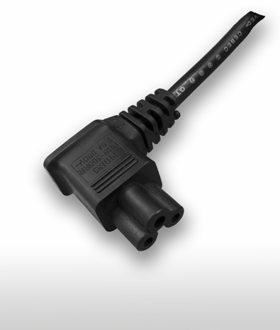 中國 GB17465 C5 AC電源線連接器, 3芯左彎式 2.5A 250V